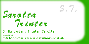 sarolta trinter business card